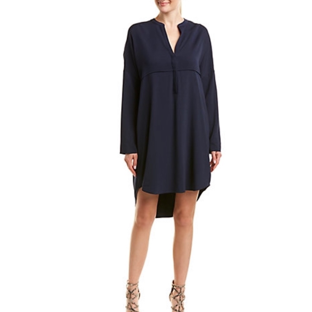 James Perse Crepe Tunic Shift Dress Blue Size 1